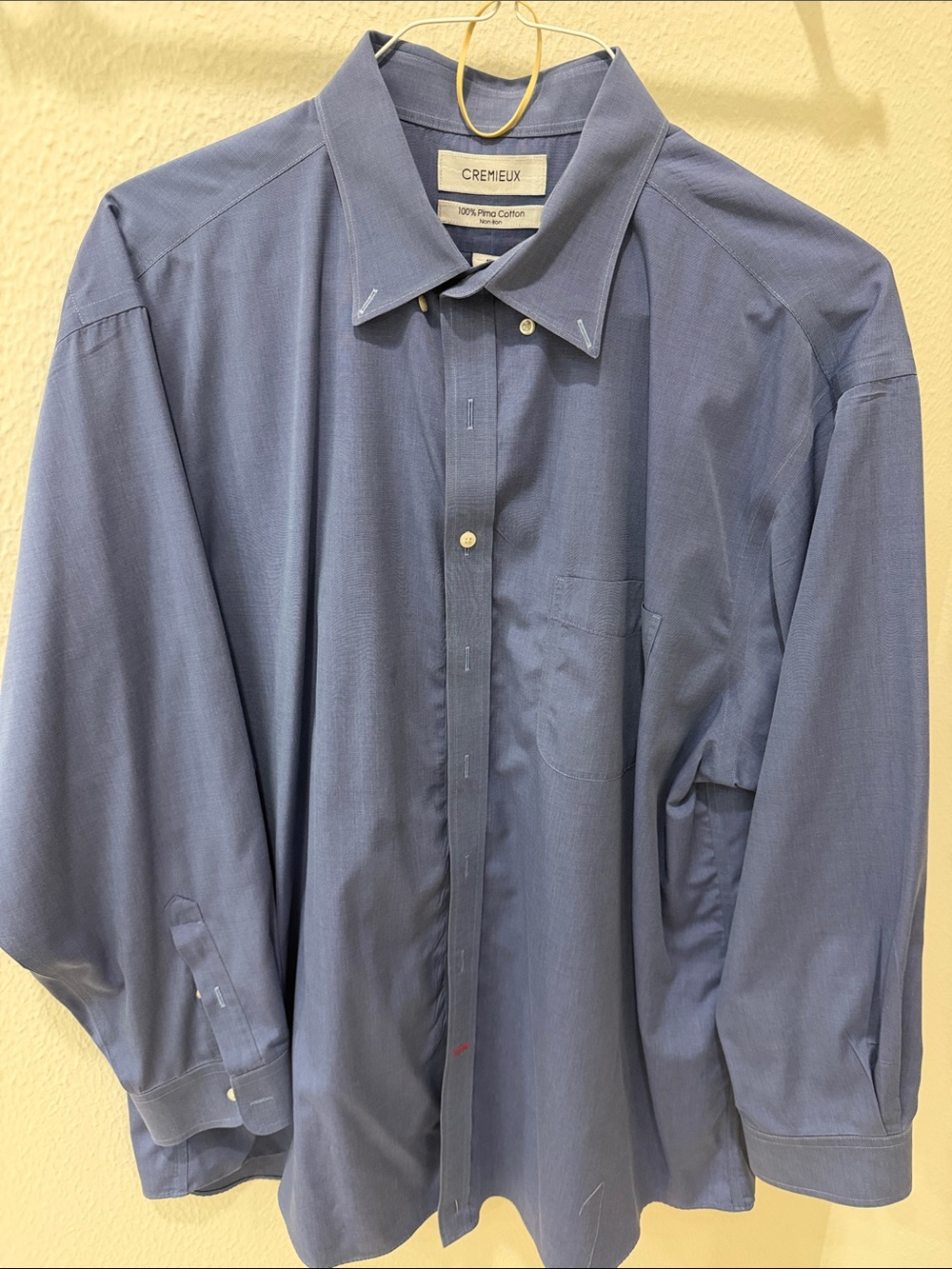 Daniel Cremieux Men's Blue Button-Down Dress Shirt 18/34